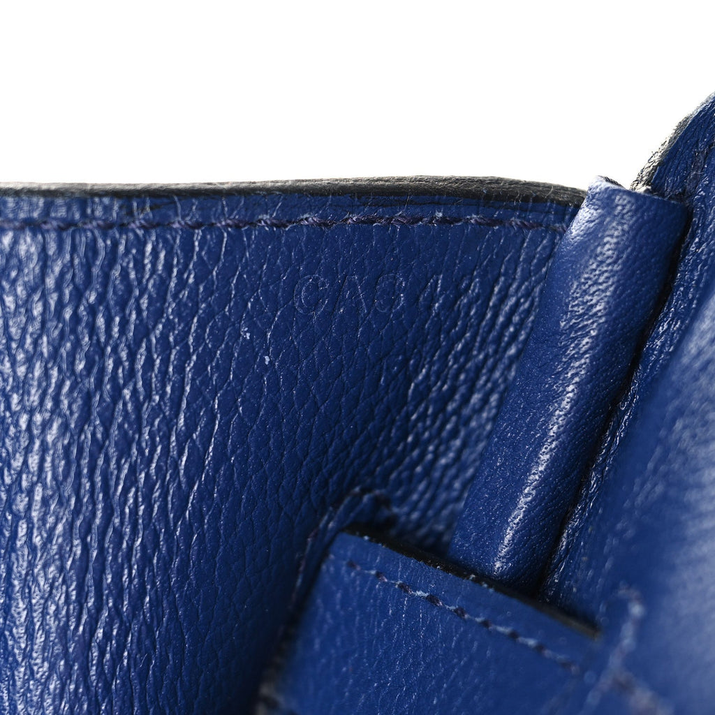Taurillon Novillo Sea Surf and Fun Birkin 35 Bleu Saphir product image 7, provided for visual reference and product detail