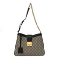 GG Supreme Monogram Medium Padlock Shoulder Bag Black product image 1, provided for visual reference and product detail