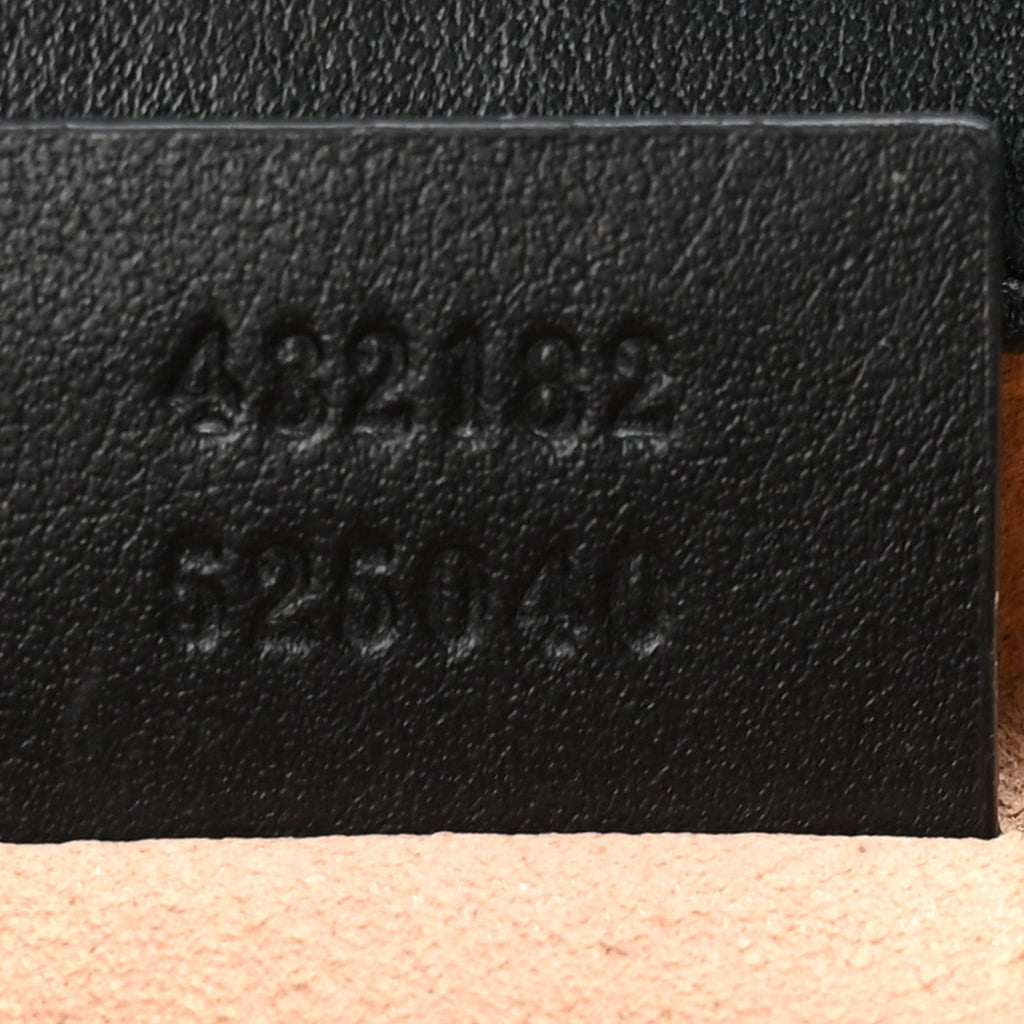 Calfskin GG Supreme Monogram Small Padlock Shoulder Bag Black Gold product image 7, provided for visual reference and