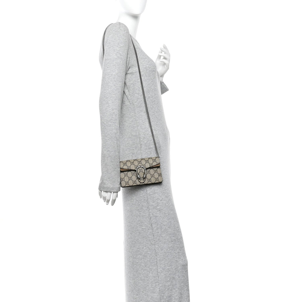 GG Supreme Monogram Super Mini Dionysus Shoulder Bag Taupe product image 2, provided for visual reference and product detail