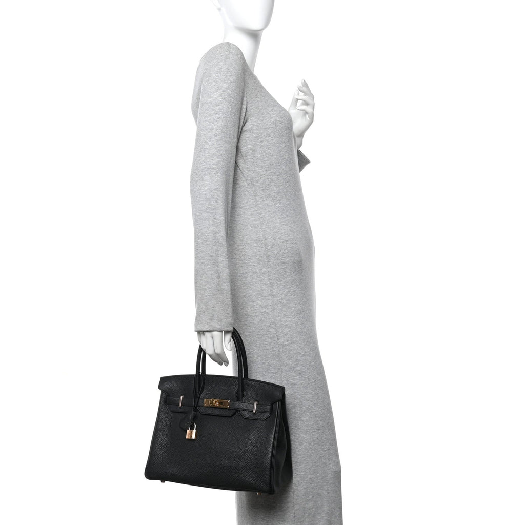 Togo Birkin 30 Black product image 2, provided for visual reference and product detail review