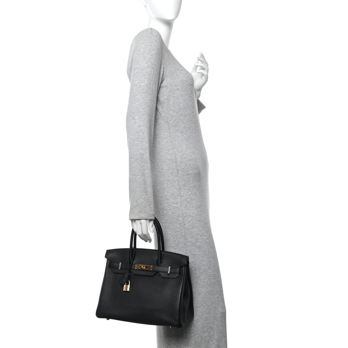 Togo Birkin 30 Black product image 2, provided for visual reference and product detail review