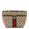 GG Supreme Monogram Web Ophidia Chain Shoulder Bag Brown product image 1, provided for visual reference and product detail