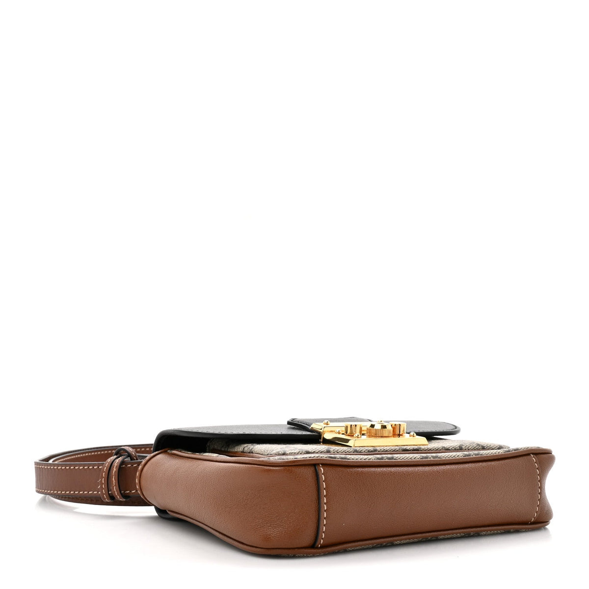 GG Supreme Monogram New Sakai Lux Calfskin Mini Padlock Flap Pocket Shoulder Bag Beige Ebony Black Cuir product image 4,