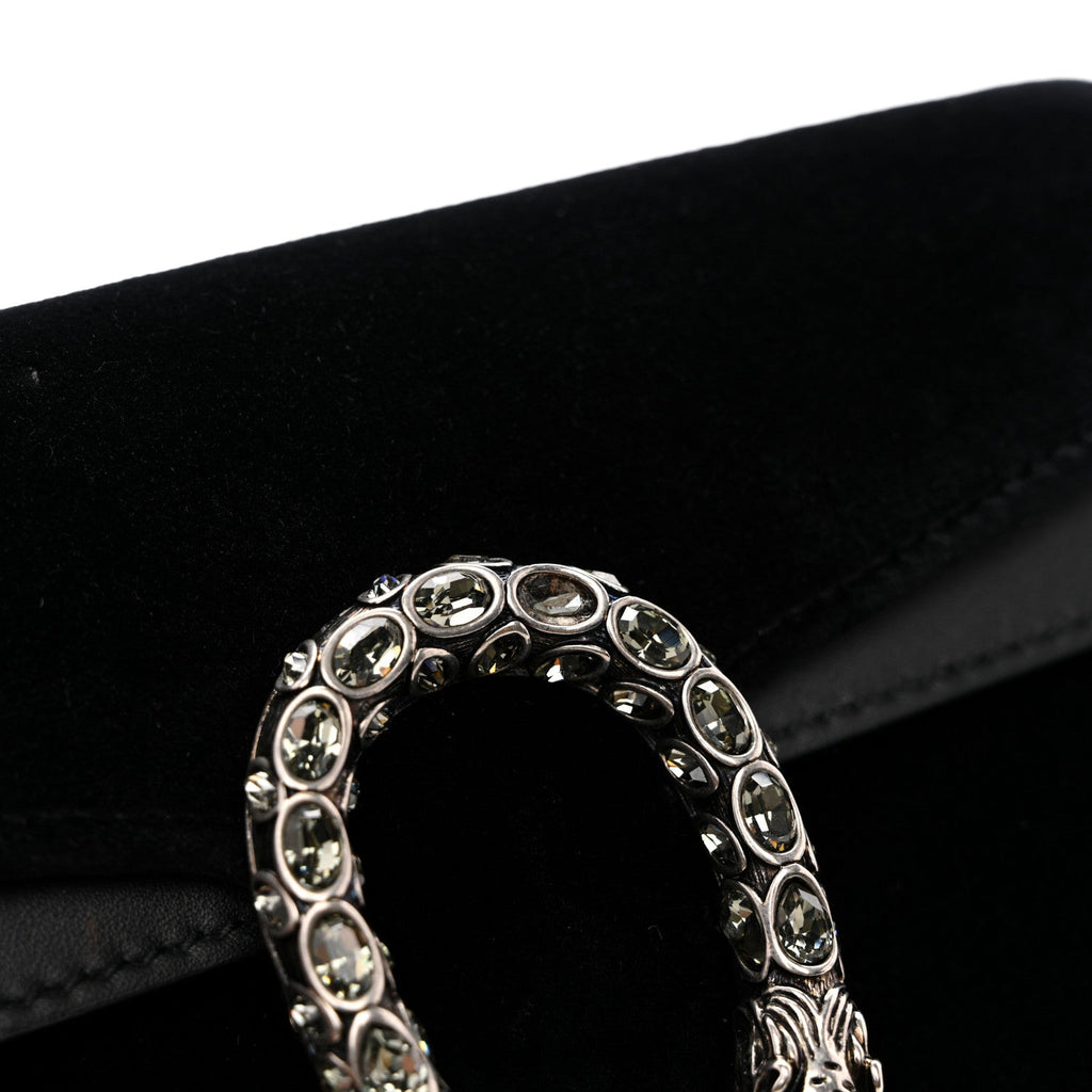 Suede Super Mini Dionysus Shoulder Bag Black product image 10, provided for visual reference and product detail review