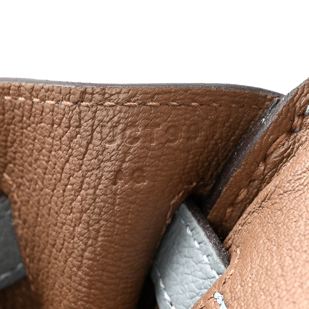 Togo Verso Birkin 25 Bleu Lin Chai product image 7, provided for visual reference and product detail review