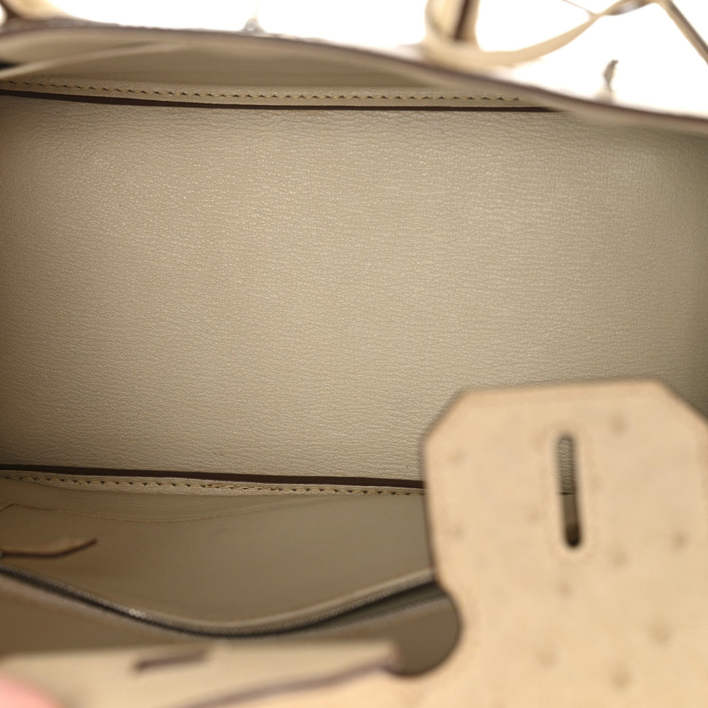 Ostrich Birkin 30 Parchemin product image 5, provided for visual reference and product detail review