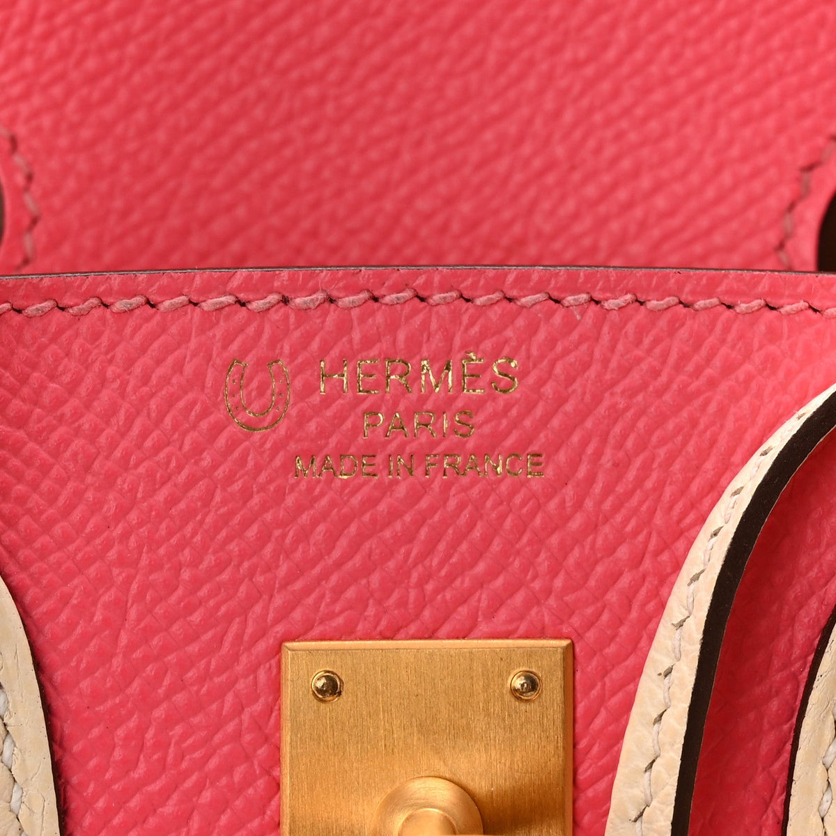 Epsom Horseshoe Birkin Sellier 25 Rose Azalee Nata product image 7, provided for visual reference and product detail review