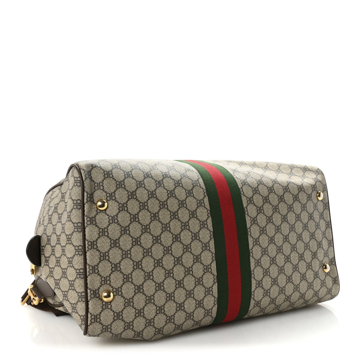 X BALENCIAGA BB Supreme Monogram Web Medium Ophidia Carry-On Duffle Bag Beige New Acero product image 3, provided for visual