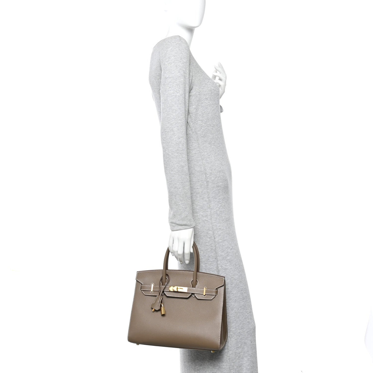 Epsom Birkin Sellier 30 Etoupe product image 2, provided for visual reference and product detail review