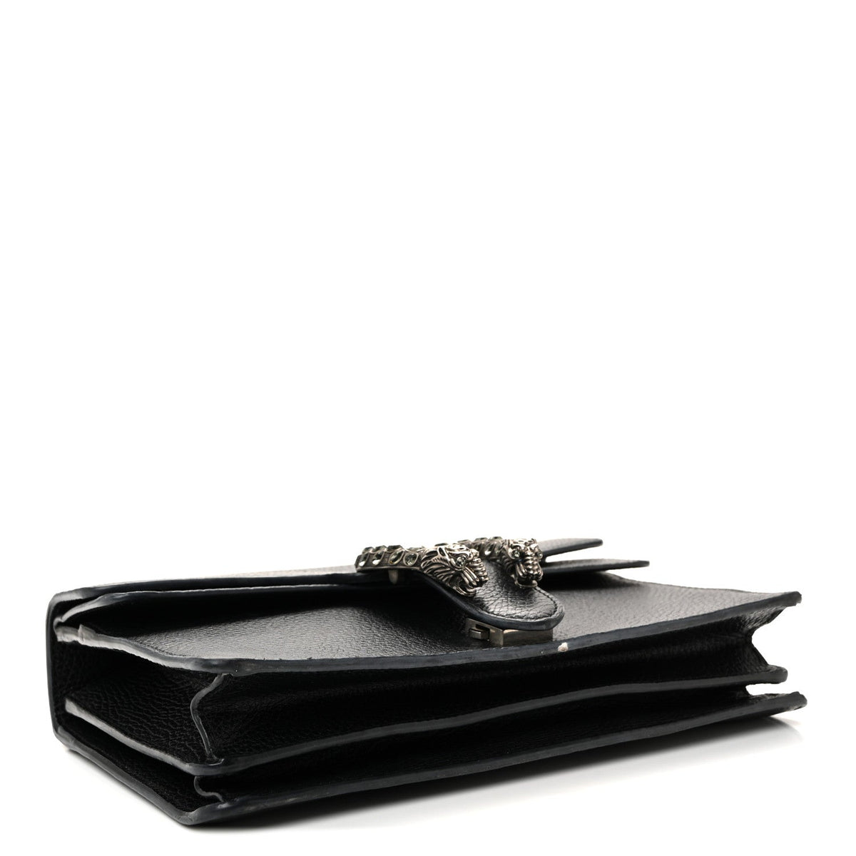 Pebbled Calfskin Small Dionysus Shoulder Bag Black product image 4, provided for visual reference and product detail review