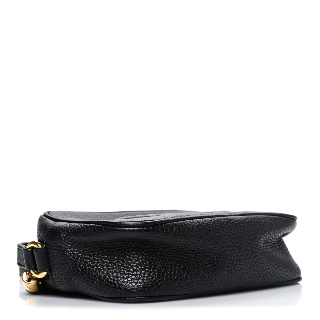 Pebbled Calfskin Small Soho Disco Bag Black product image 4, provided for visual reference and product detail review