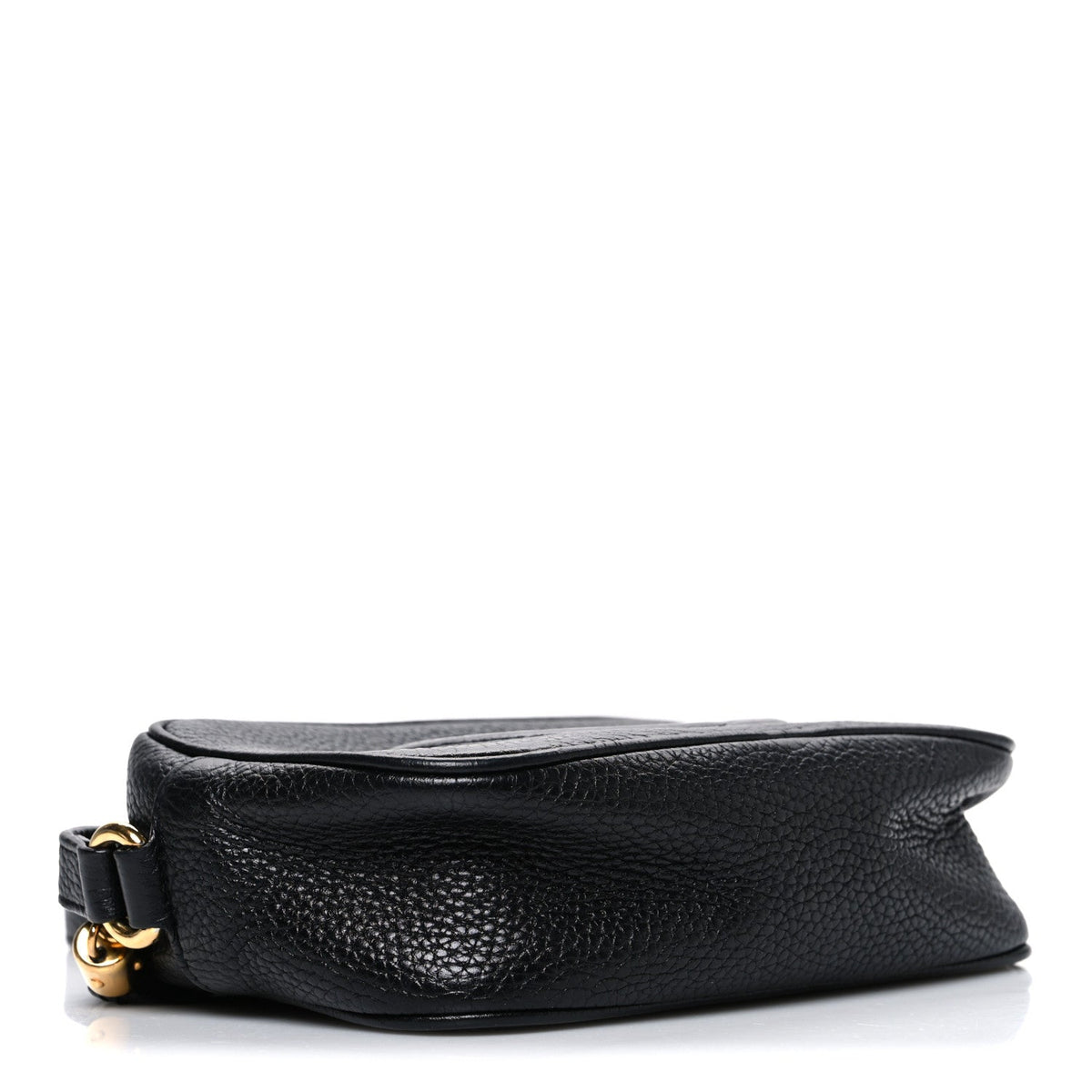 Pebbled Calfskin Small Soho Disco Bag Black product image 4, provided for visual reference and product detail review