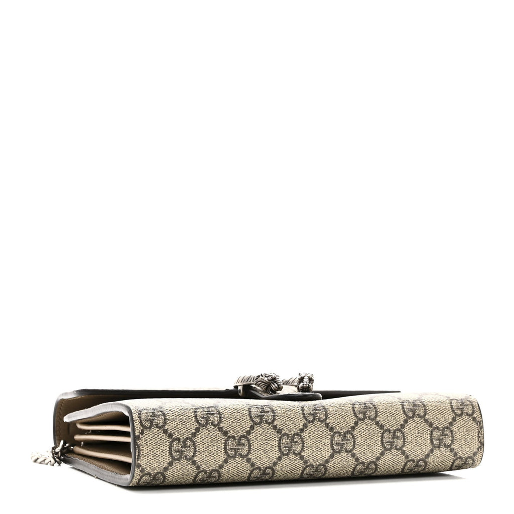 GG Supreme Monogram Mini Dionysus Chain Wallet Beige Taupe product image 4, provided for visual reference and product detail