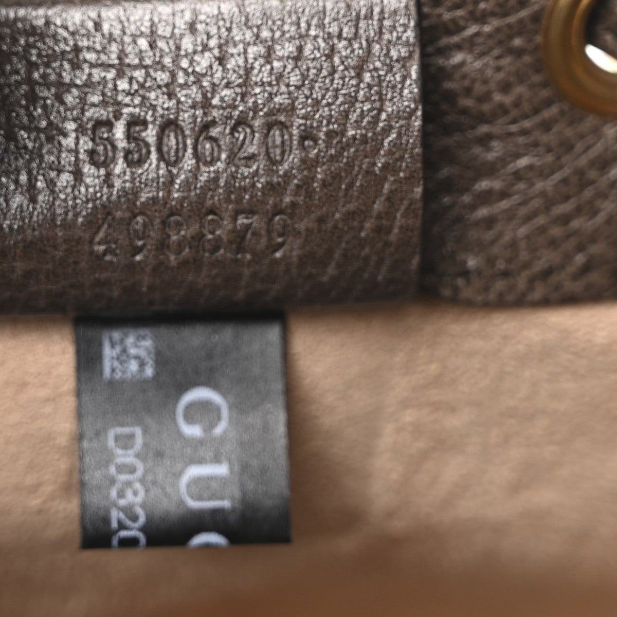 GG Supreme Monogram Web Mini Ophidia Bucket Bag Brown product image 7, provided for visual reference and product detail