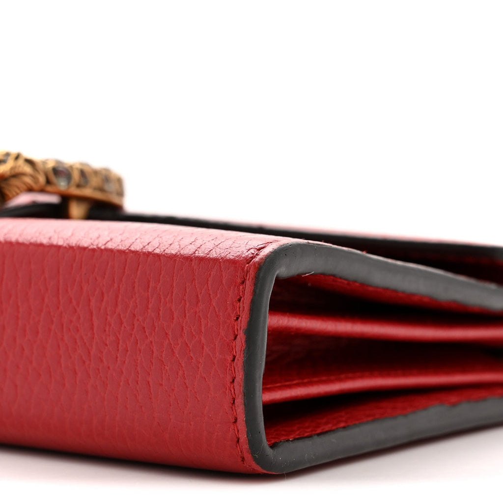 Calfskin Mini Dionysus Chain Wallet Hibiscus Red product image 10, provided for visual reference and product detail review