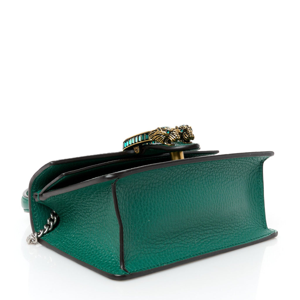 Dollar Calfskin Crystal Mini Dionysus Top Handle Bag Emerald product image 4, provided for visual reference and product