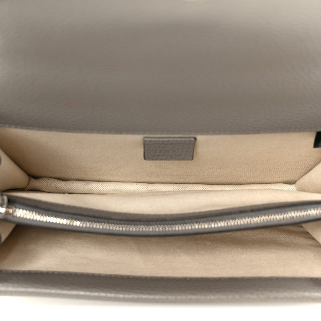 Pebbled Calfskin Small Dionysus Shoulder Bag Dusty Grey product image 5, provided for visual reference and product detail