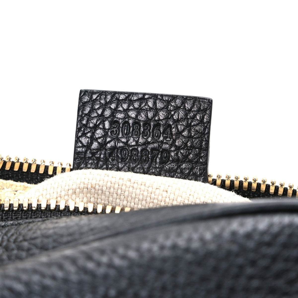 Pebbled Calfskin Small Soho Disco Bag Black product image 7, provided for visual reference and product detail review
