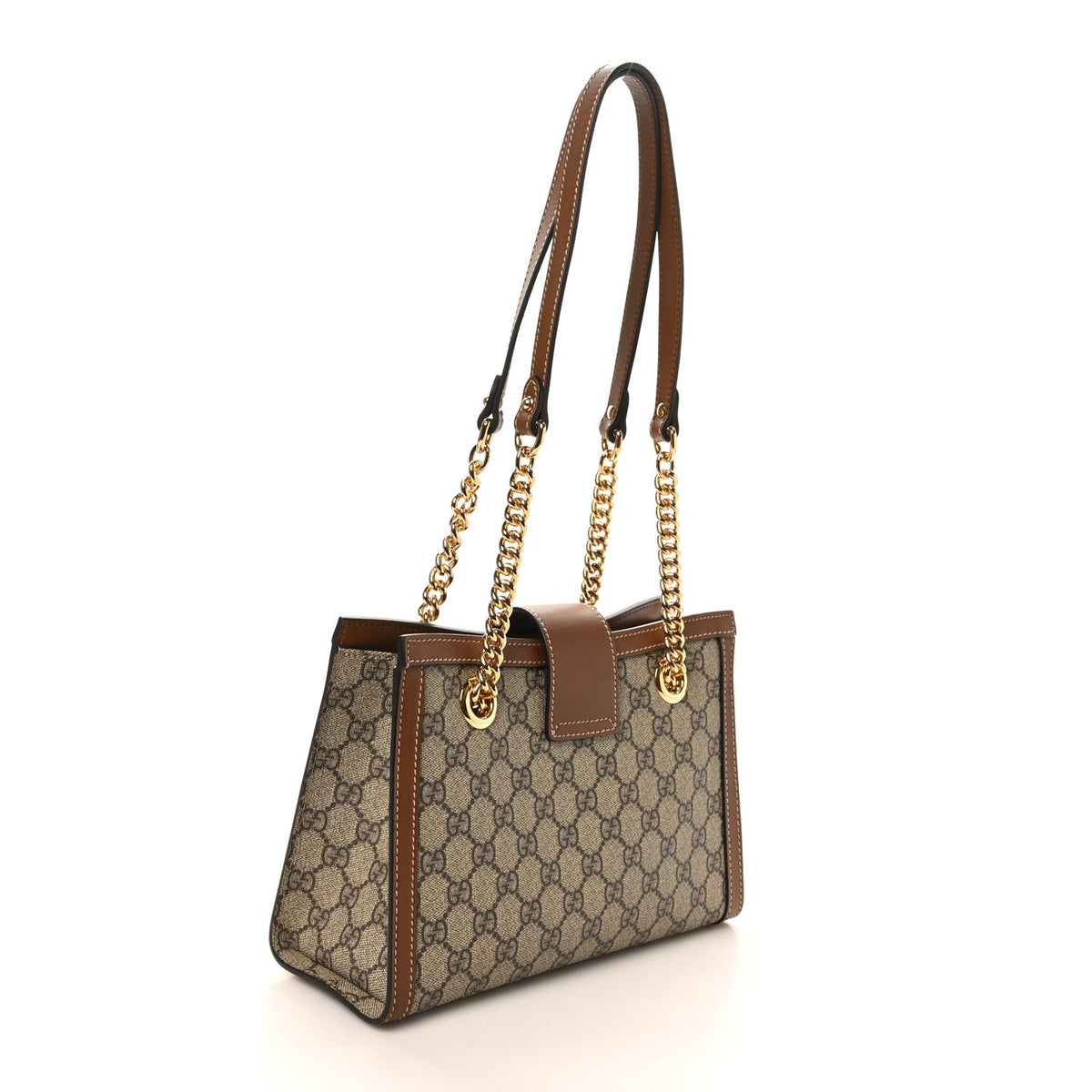 GG Supreme Monogram Calfskin Small Padlock Tote Beige Ebony Tuscany product image 3, provided for visual reference and