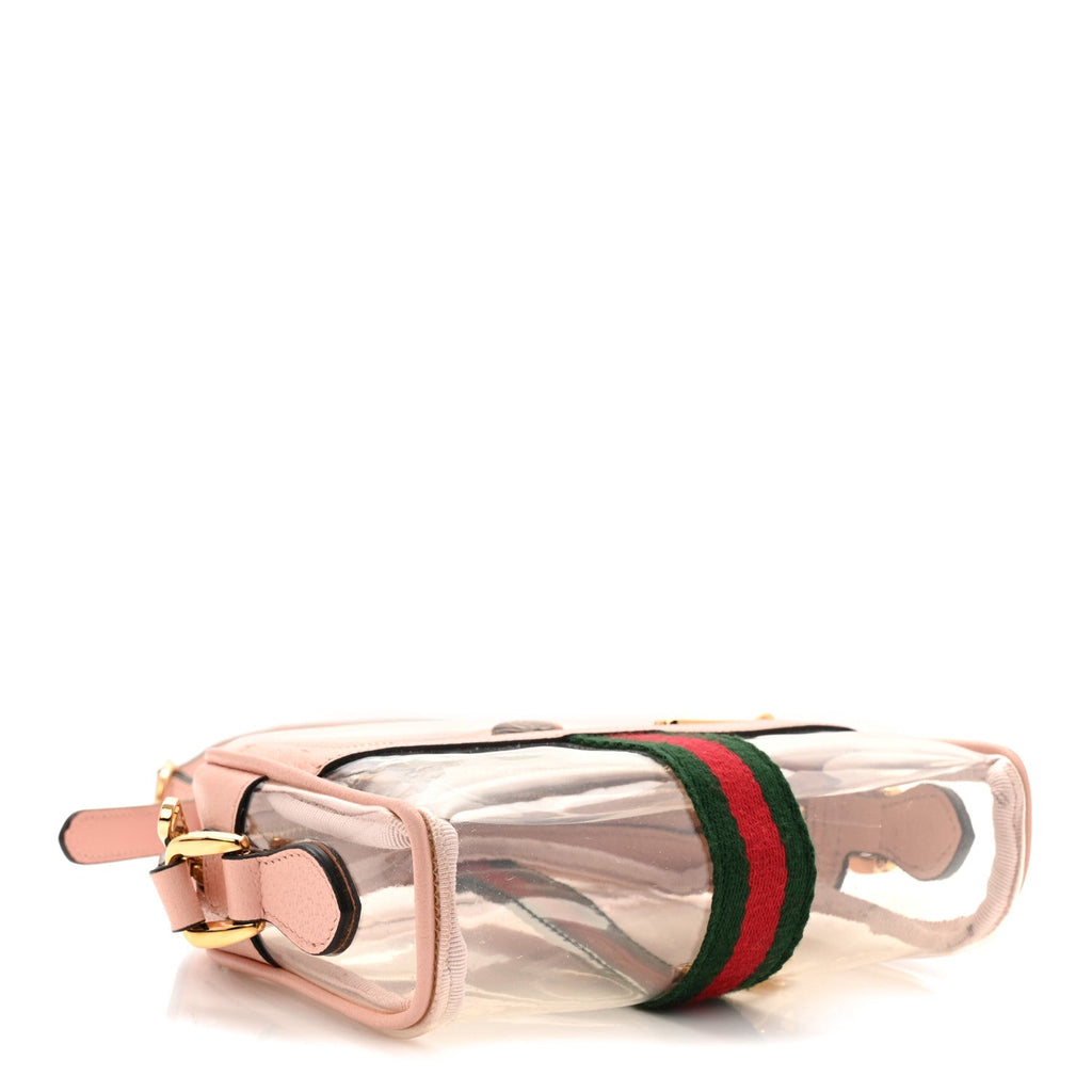 Vinyl Web Mini Ophidia Transparent Shoulder Bag Perfect Pink product image 9, provided for visual reference and product