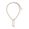 Chanel Rhinestone Star Chain 18K Gold Necklace product image 1, provided for visual reference and product detail review