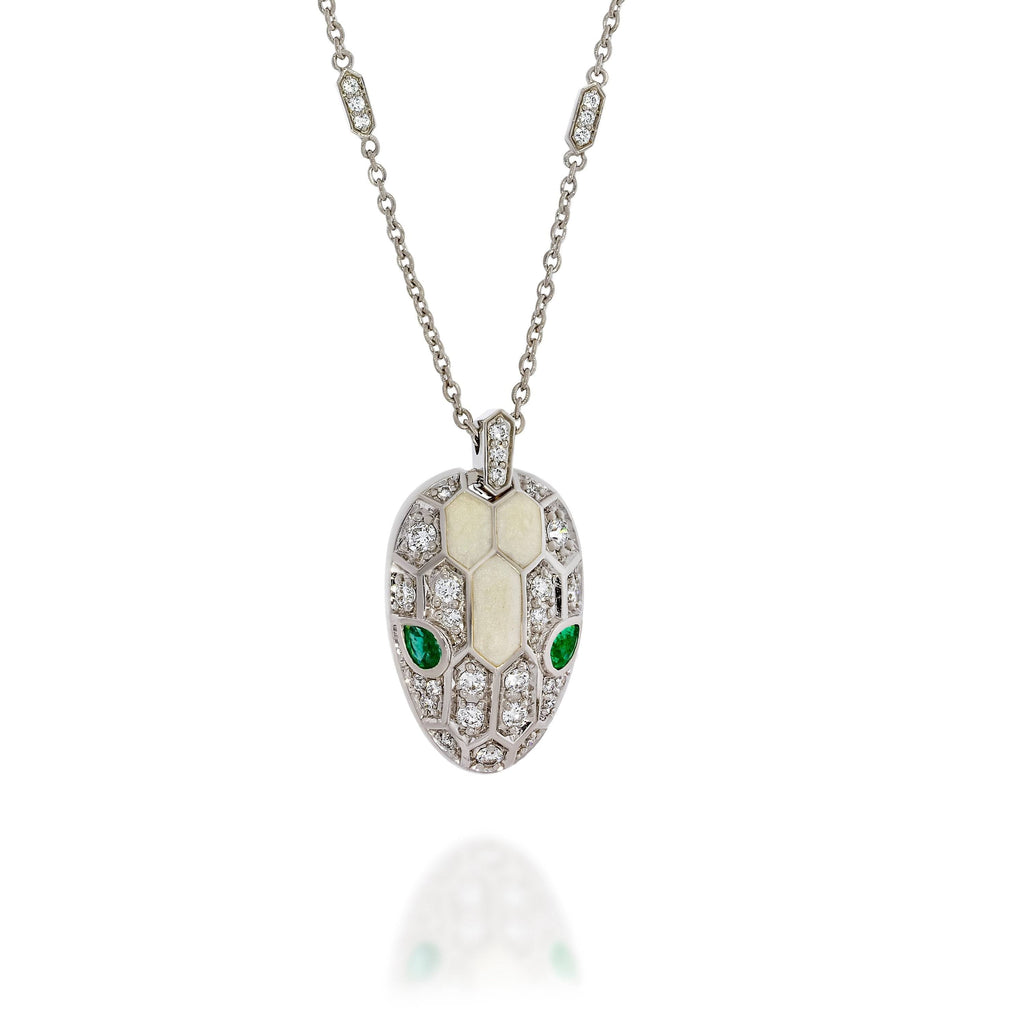 Bvlgari Serpenti Emerald 18K Gold Necklace product image 1, provided for visual reference and product detail review