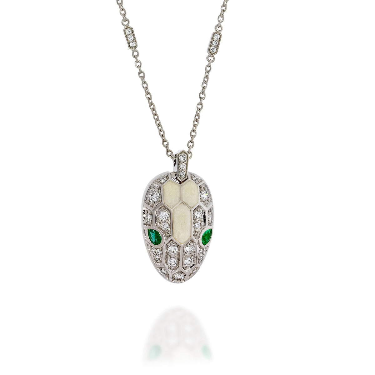 Bvlgari Serpenti Emerald 18K Gold Necklace product image 1, provided for visual reference and product detail review