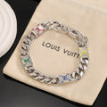 Louis Vuitton Monogram Color Logo Chain 18K Gold Bracelet product image 1, provided for visual reference and product detail