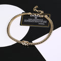 Chanel Strass Chain Choker 18K Gold Necklace product image 1, provided for visual reference and product detail review