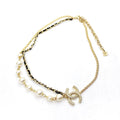 Chanel Pearls & Leather 18K Gold Necklace product image 1, provided for visual reference and product detail review