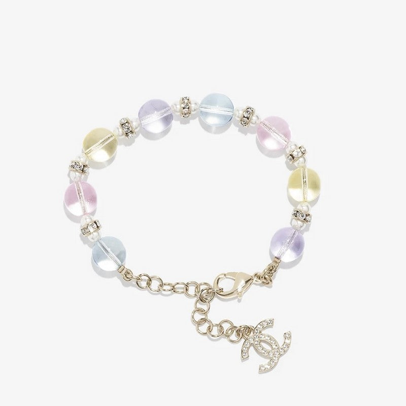Chanel 26C Color Crystal 18K Gold Bracelet product image 1, provided for visual reference and product detail review