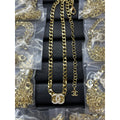 Chanel Crystals Chain 18K Gold Necklace product image 1, provided for visual reference and product detail review