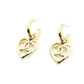 Chanel Heart Pendant 18K Gold Earrings product image 1, provided for visual reference and product detail review
