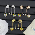 Louis Vuitton Diamond Pearl Drop 18K Gold Earrings product image 1, provided for visual reference and product detail review