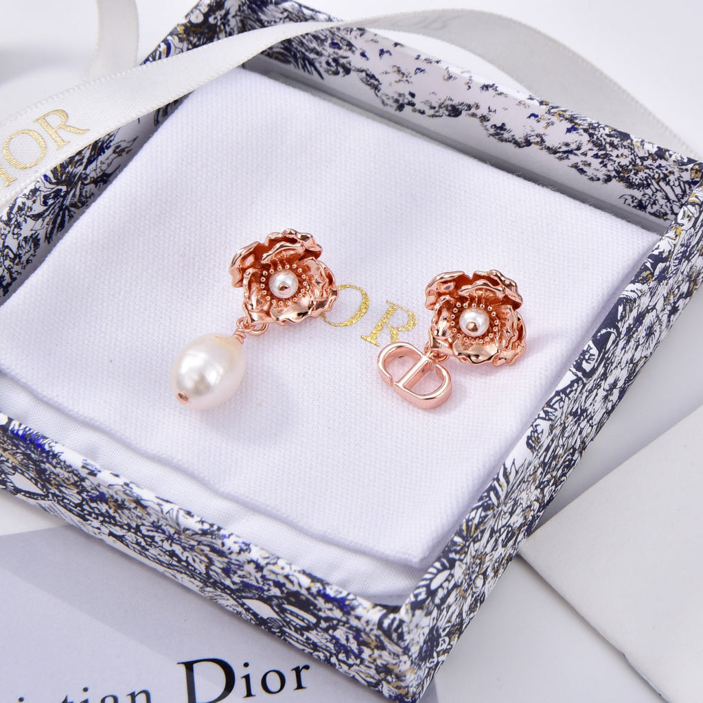 Dior D-Millefiori 18K Gold Earrings product image 2, provided for visual reference and product detail review