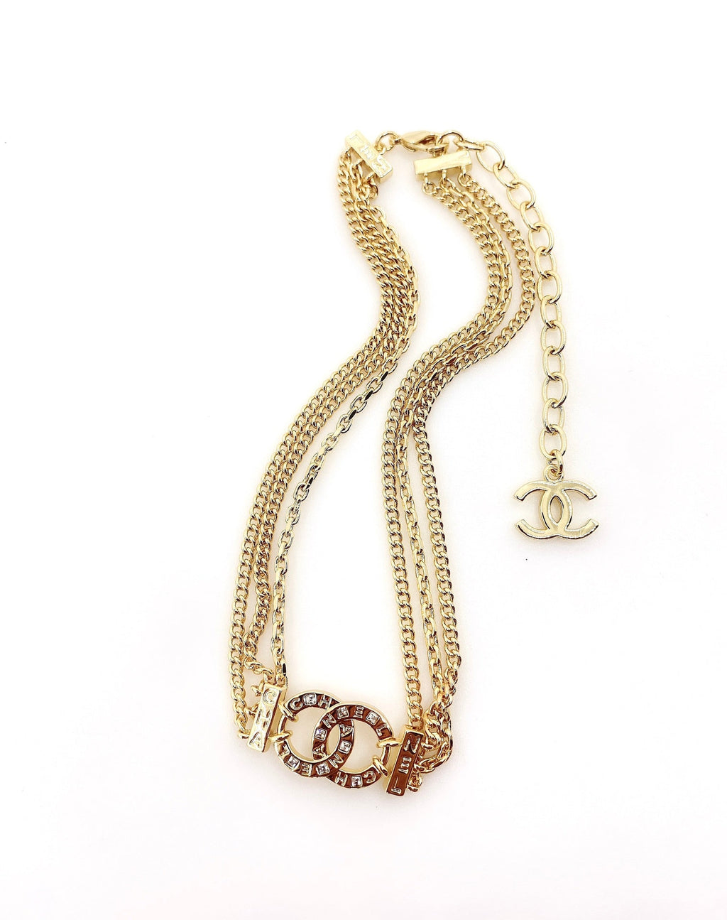 Chanel Chain Choker 18K Gold Necklace product image 4, provided for visual reference and product detail review