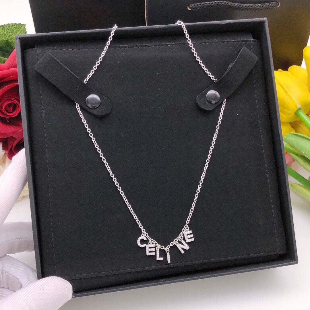 Celine Script 18K Gold Necklace product image 2, provided for visual reference and product detail review