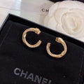 Chanel Half Circle Diamond 18K Gold Earrings product image 1, provided for visual reference and product detail review