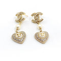 Chanel Heart Drop 18K Gold Earrings product image 1, provided for visual reference and product detail review