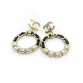 Chanel Leather Circle 18K Gold Earrings product image 1, provided for visual reference and product detail review