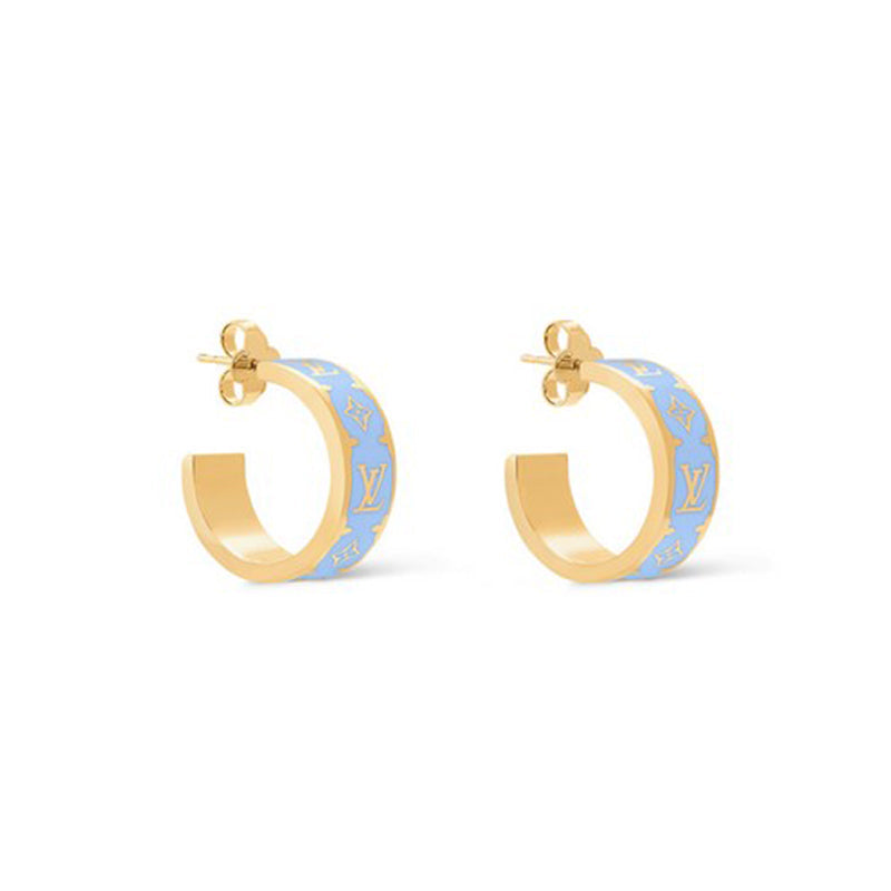 Louis Vuitton Nanogram Enamel 18K Gold Earrings product image 1, provided for visual reference and product detail review