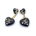 Chanel Heart Pendant 18K Gold Earrings product image 1, provided for visual reference and product detail review