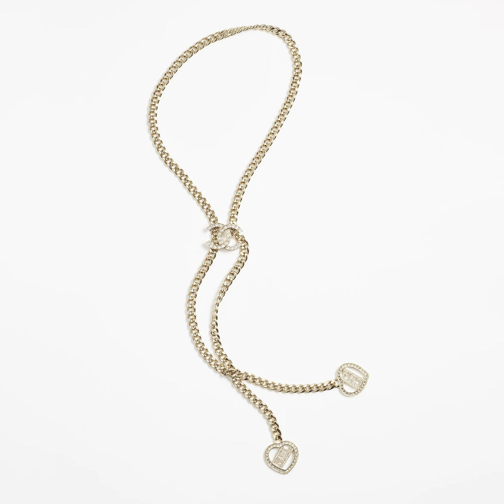 Chanel Heart Chain 18K Gold Necklace product image 1, provided for visual reference and product detail review