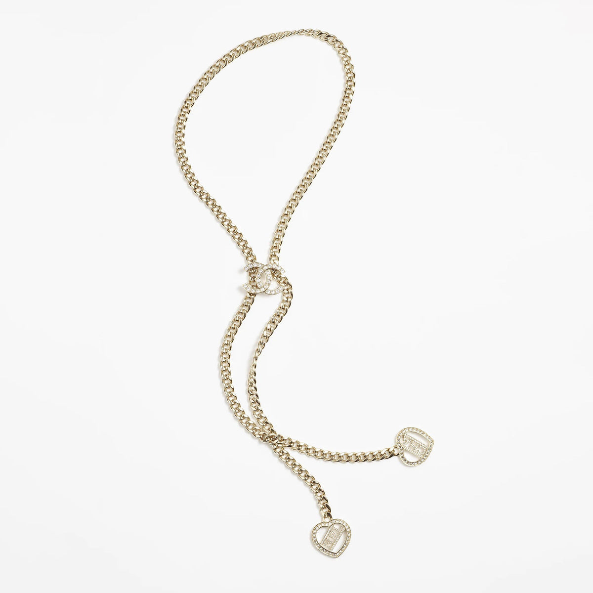 Chanel Heart Chain 18K Gold Necklace product image 1, provided for visual reference and product detail review