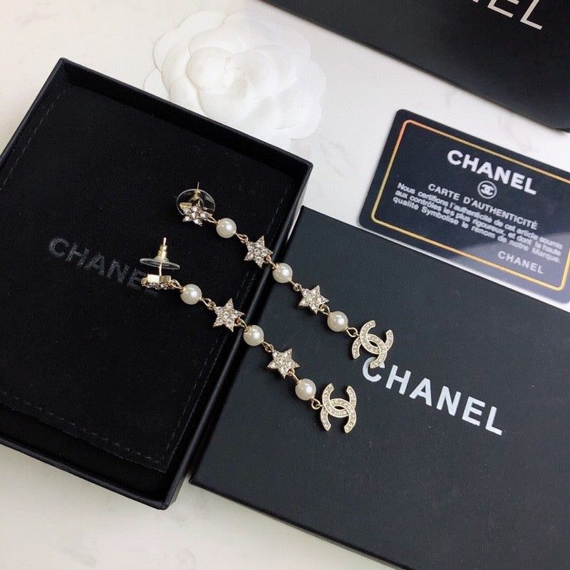 Chanel Long Tassel 18K Gold Earrings product image 2, provided for visual reference and product detail review