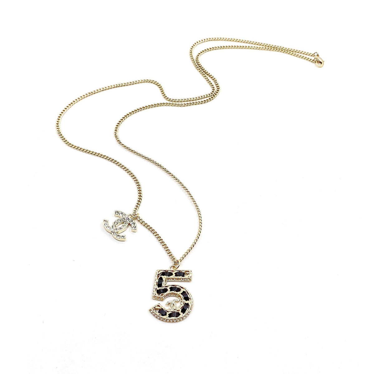 Chanel No.5 Chain 18K Gold Necklace product image 1, provided for visual reference and product detail review