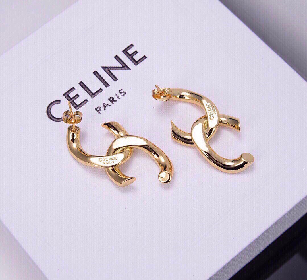 Celine 18K Gold Earrings product image 3, provided for visual reference and product detail review