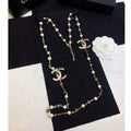 Chanel Color Long Pearl 18K Gold Necklace product image 1, provided for visual reference and product detail review