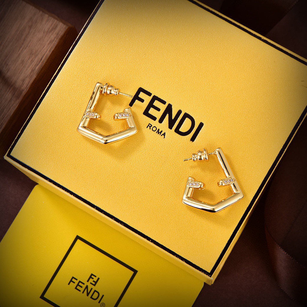 Fendi First 18K Gold Earrings product image 4, provided for visual reference and product detail review